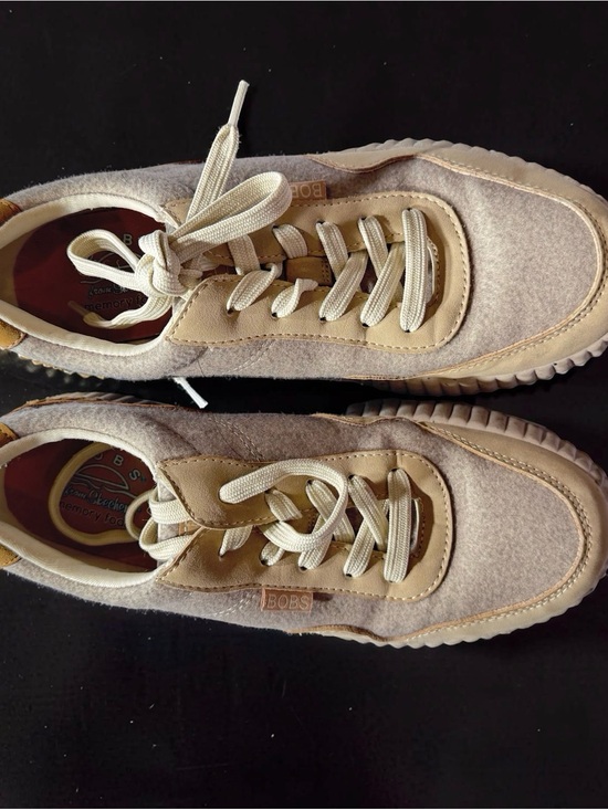 BOBS from Skechers Shoes - Bobs Women’s Casual Lace-Up Sneakers in Beige